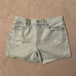 Slouchy Straight Jean Shorts